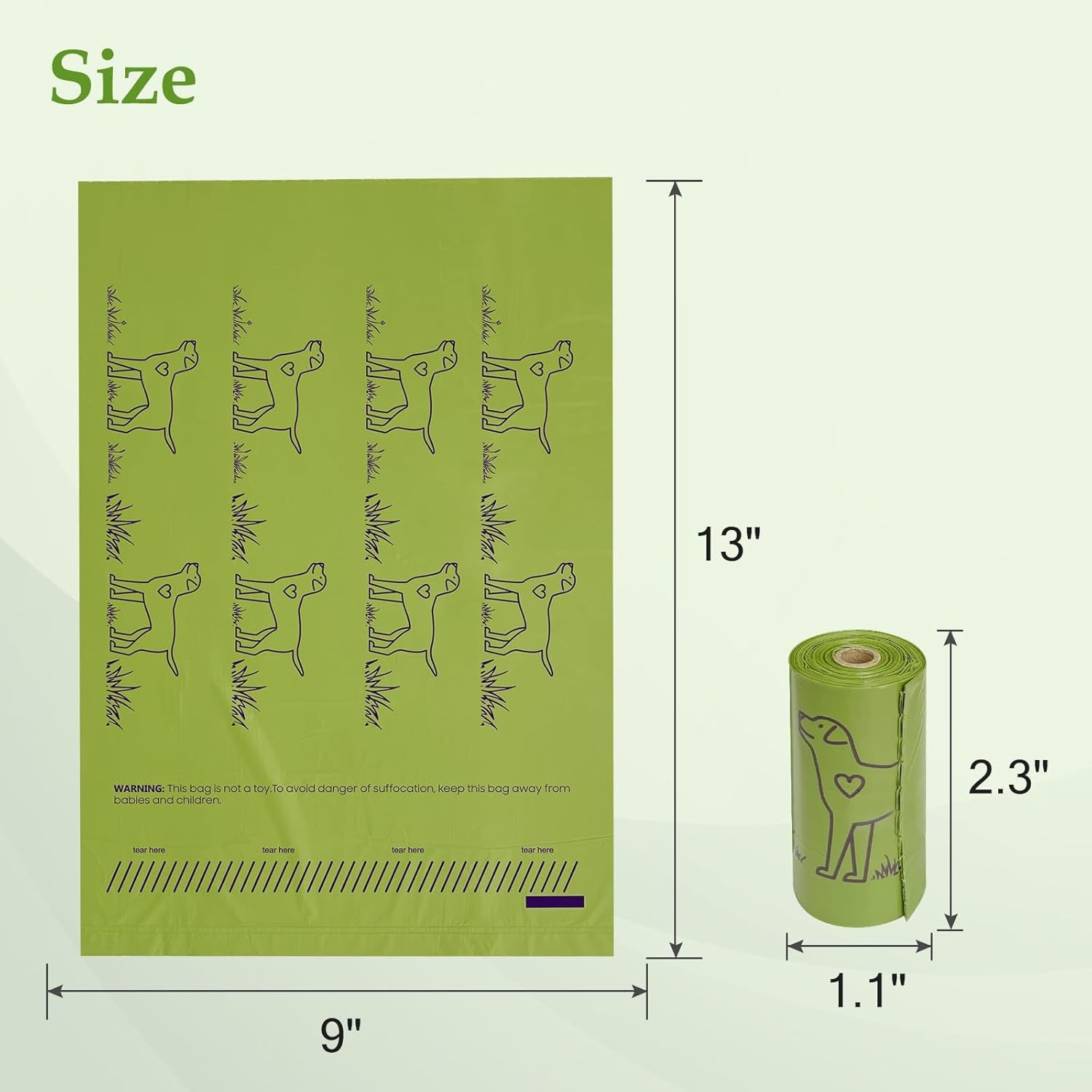 Wowflash Lavender Scented Dog Poop Bags 240 Count - 13x9" Leakproof & Strong