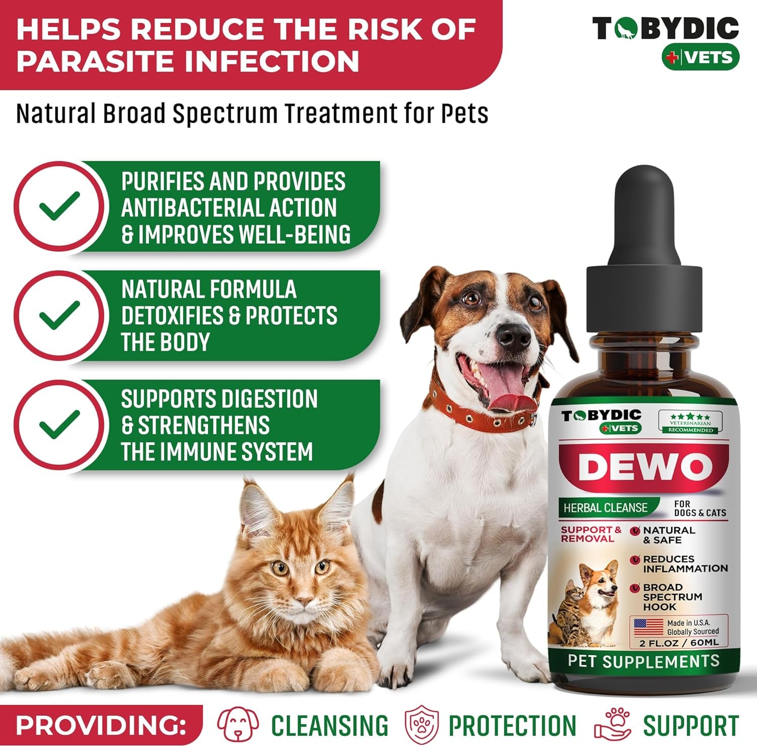 Natural Intestinal Defense Liquid for Cats & Dogs - Herbal Digestive Gut Support