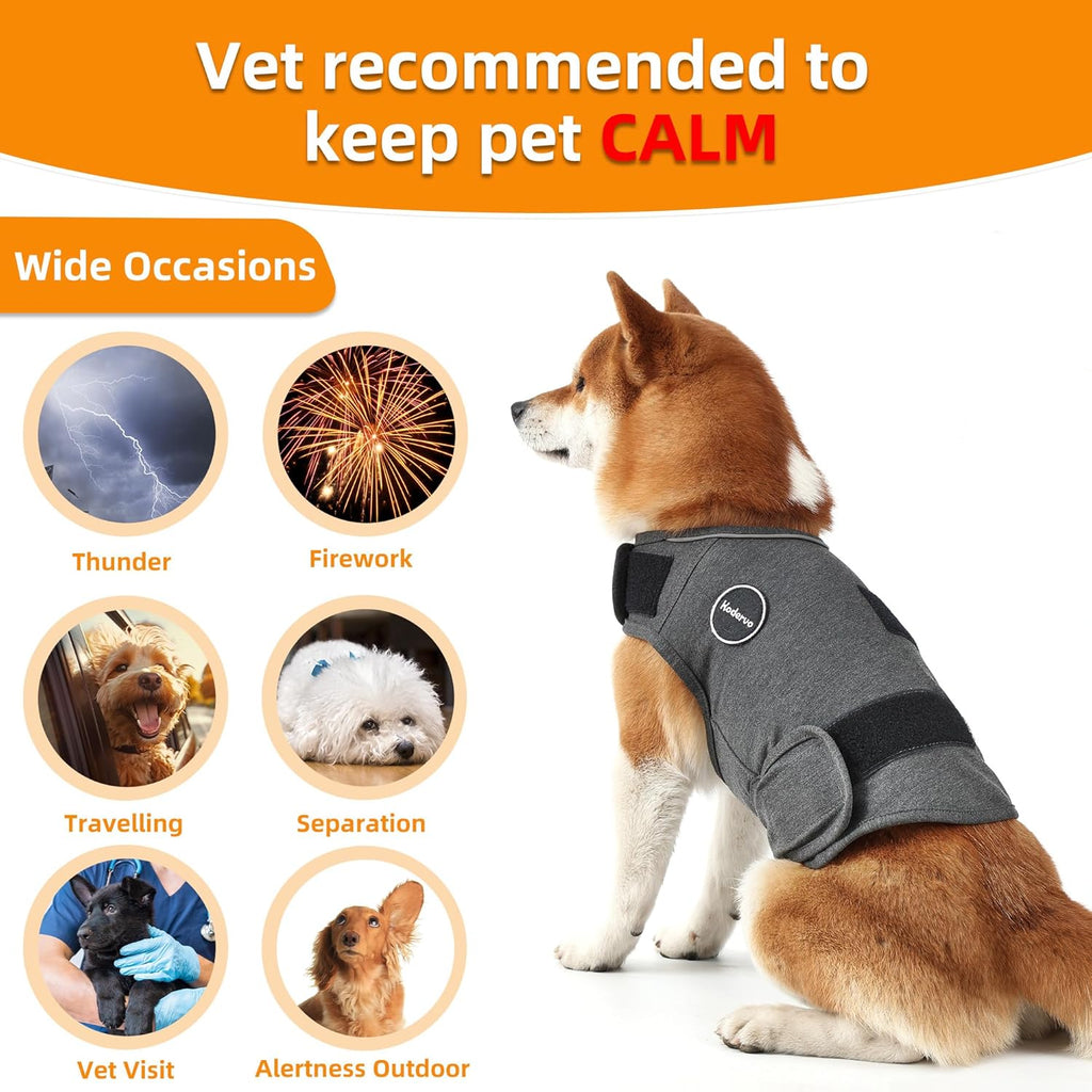 Kodervo Dog Anxiety Vest - Calming Jacket for Storms, Fireworks & Stress