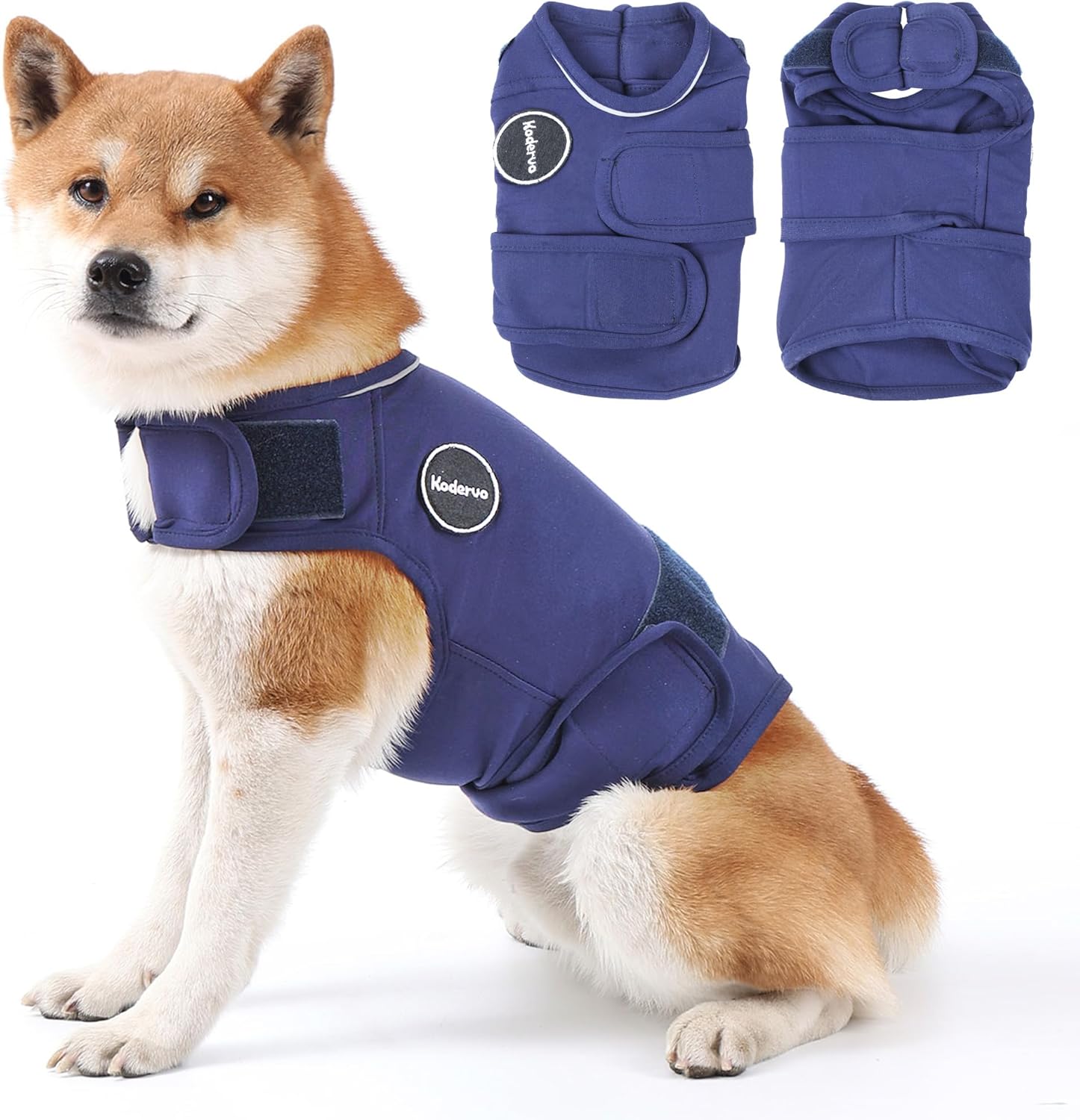 Kodervo Dog Anxiety Vest - Calming Jacket for Storms, Fireworks & Stress