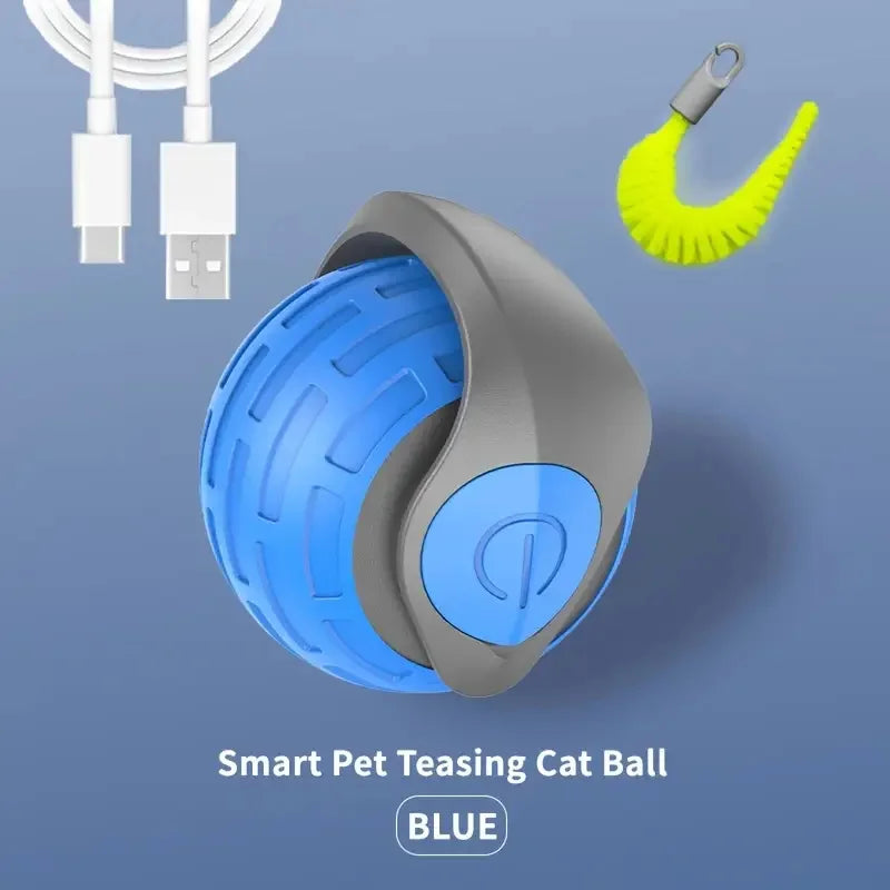 Automatic Interactive Cat Toy Ball - USB Rechargeable, Motion Activated Rolling